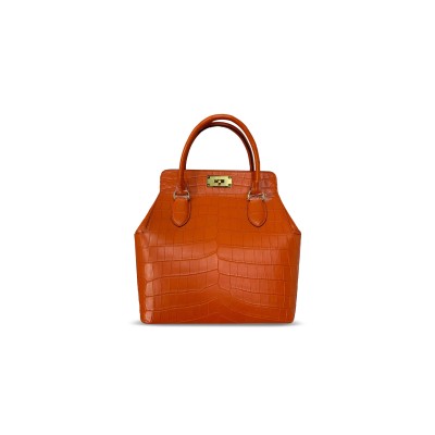 HERMÈS MASTER CROCODILE TOOLBOX 26 WITH GOLD HARDWARE 140575 (28*26*18cm)